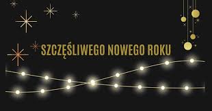 Czarna kartka z napisem Szczęśliwego Nowego Roku